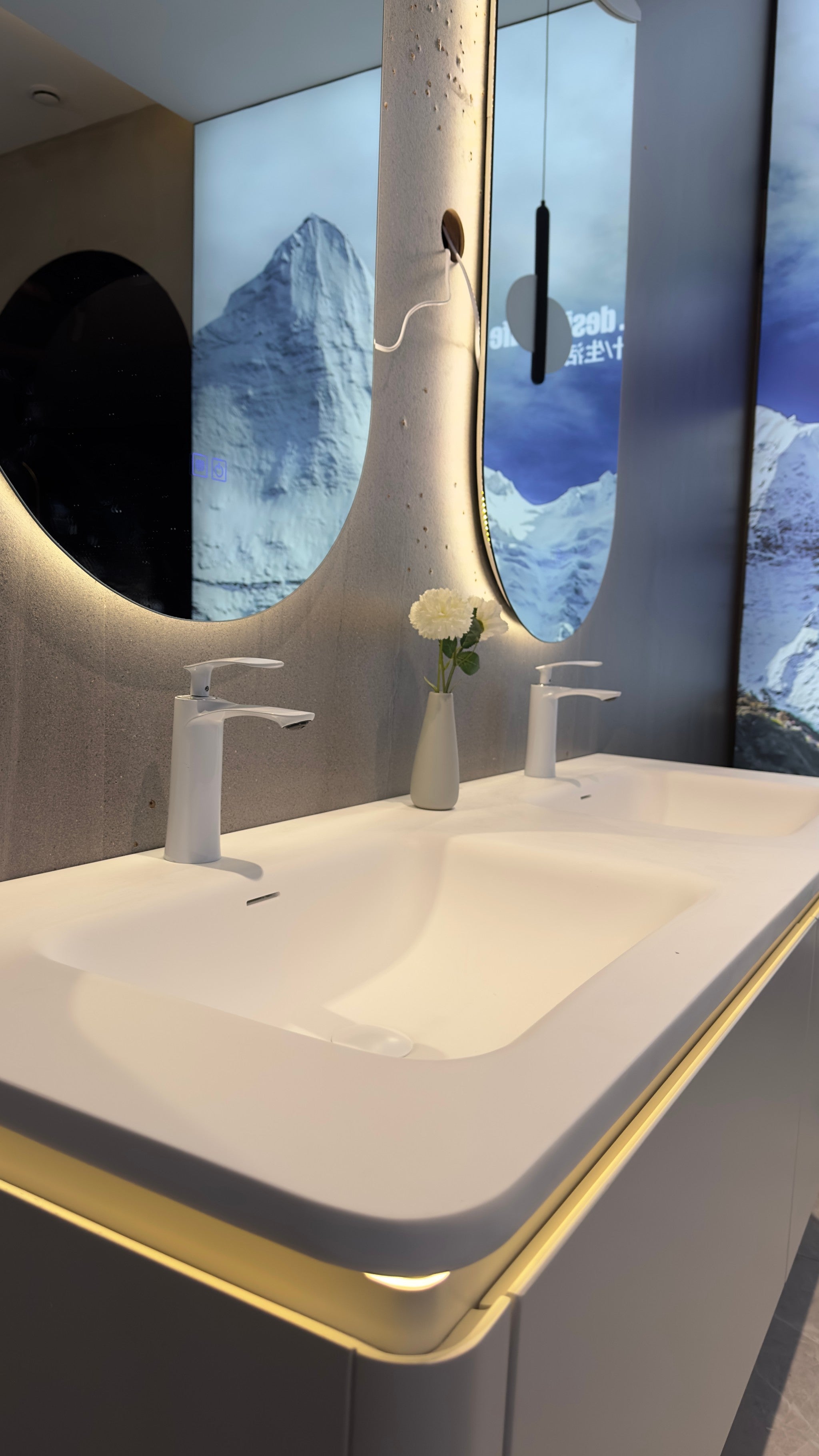 A111-160 Double Vanity in Coconut Cream White