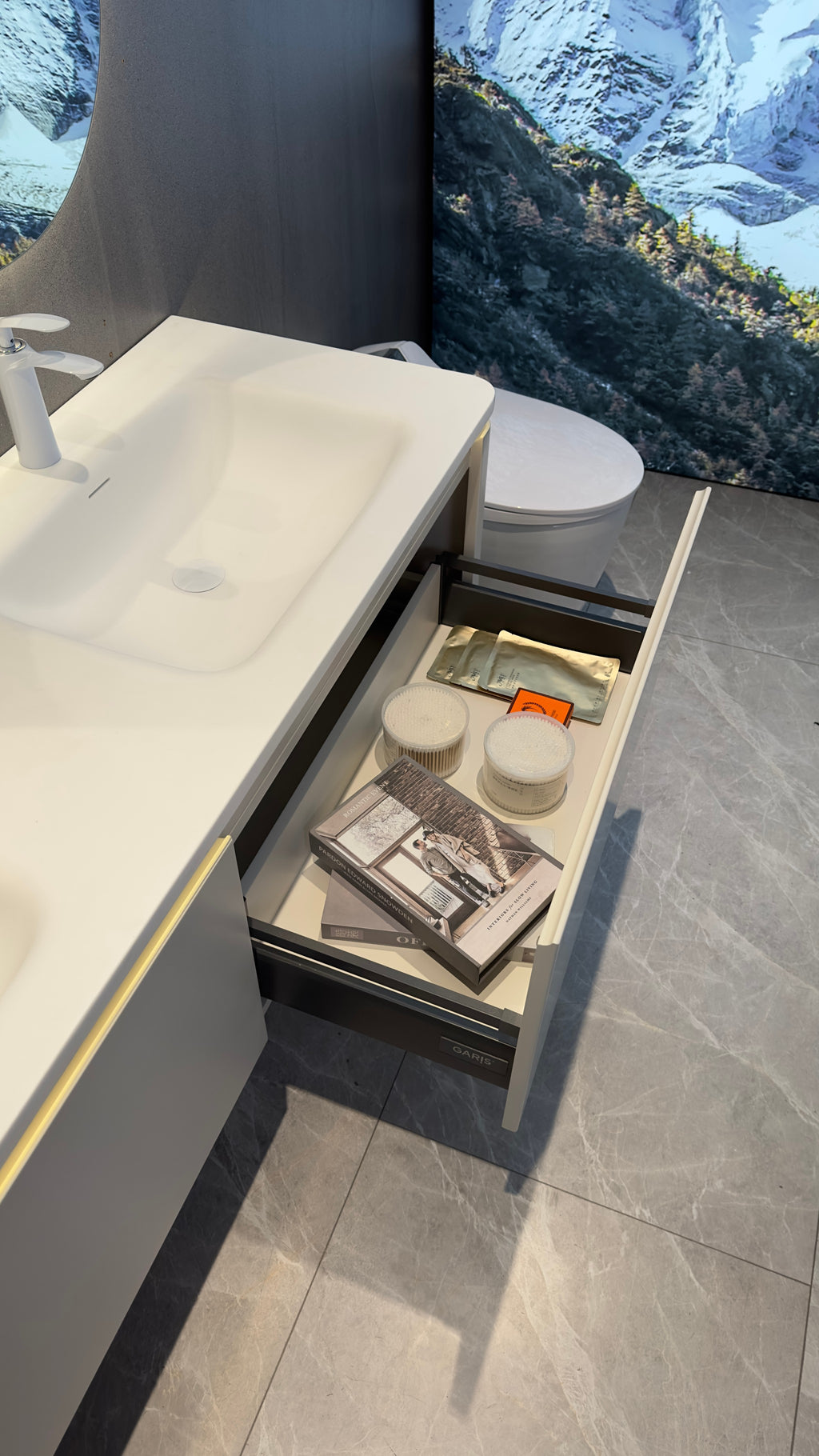 A111-160 Double Vanity in Coconut Cream White