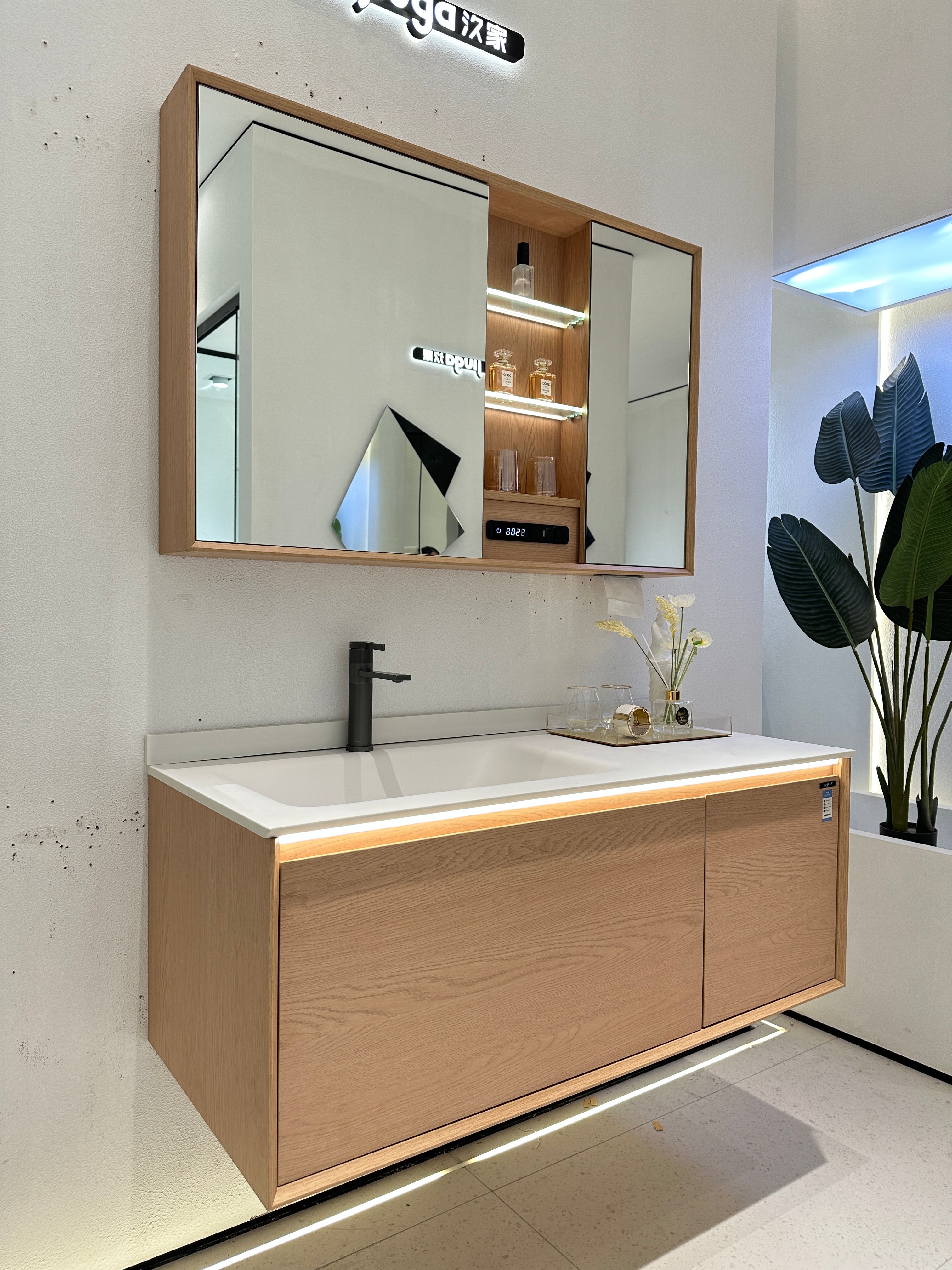 A616-160 Double Vanity in Natural Woo