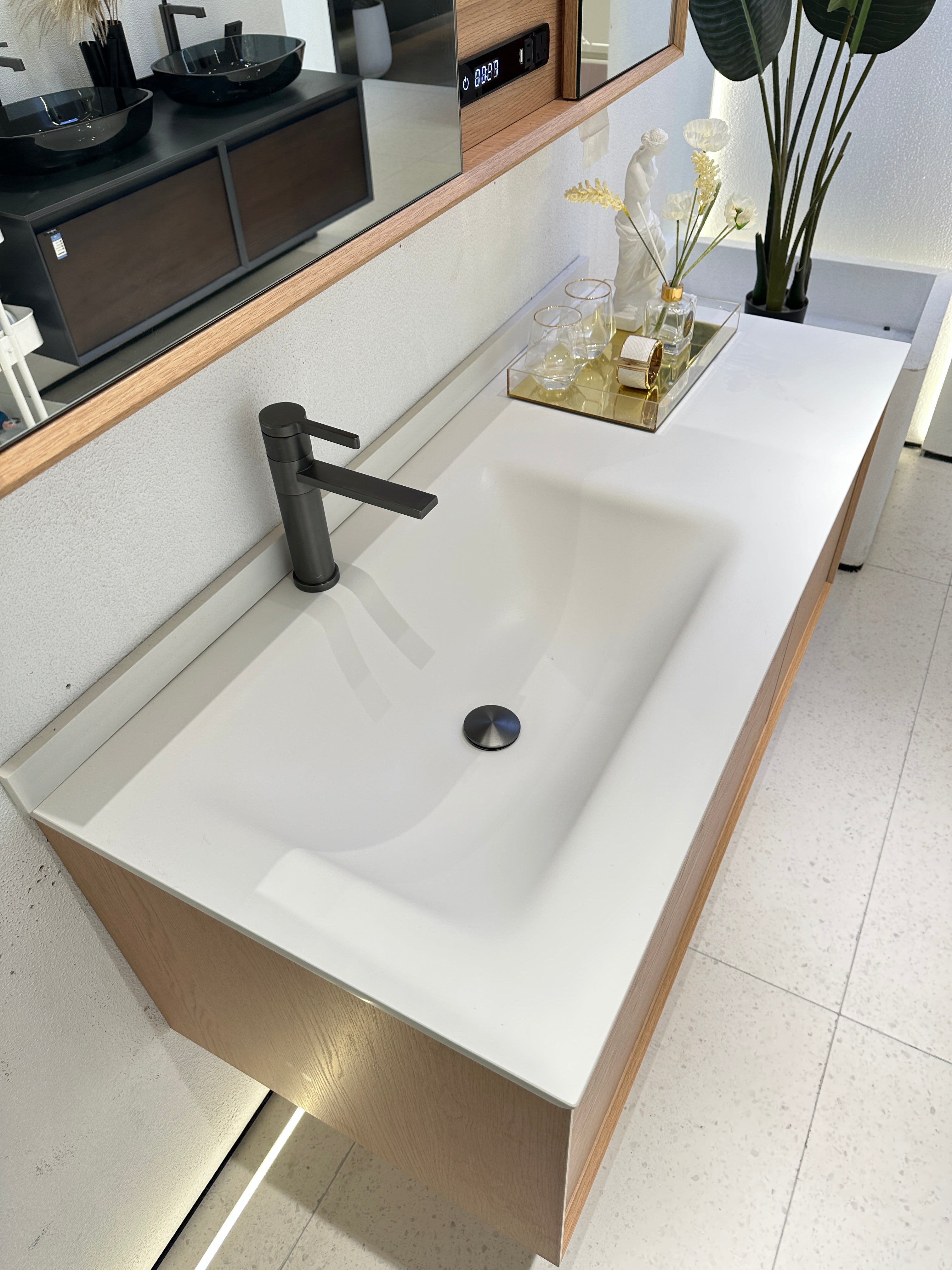 A616-160 Double Vanity in Natural Woo