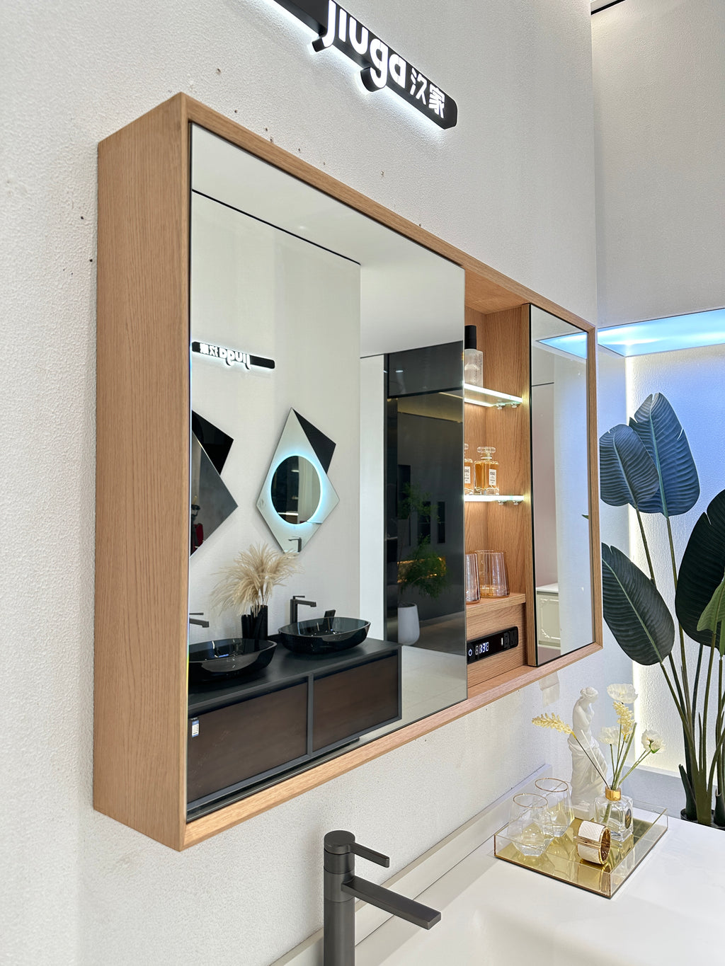 A616-160 Double Vanity in Natural Woo