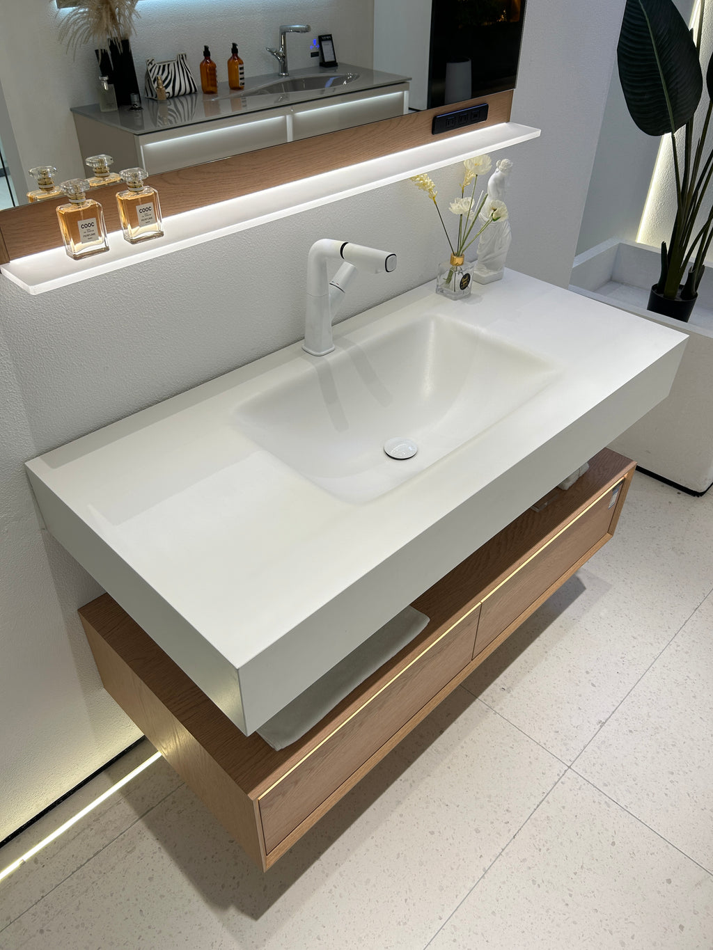 A622-1200 Vanity in Natural Wood