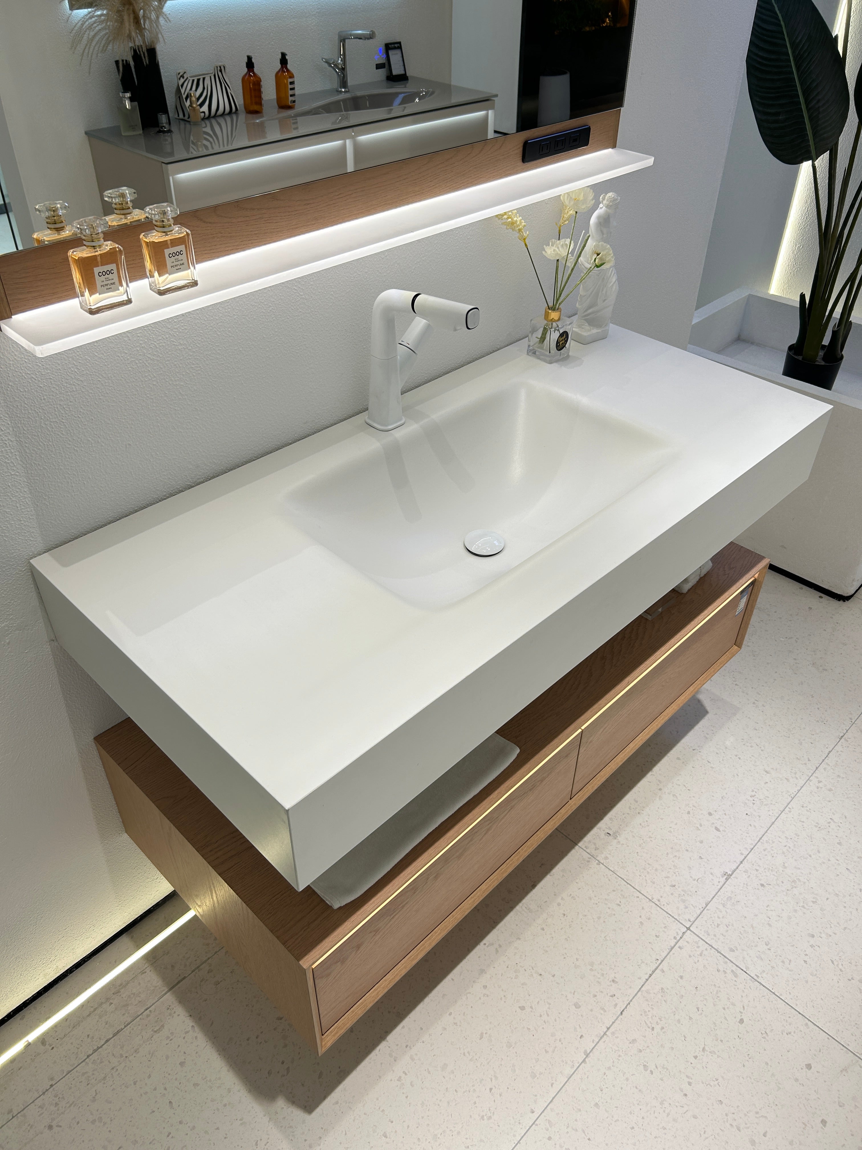 A622-1200 Vanity in Natural Wood