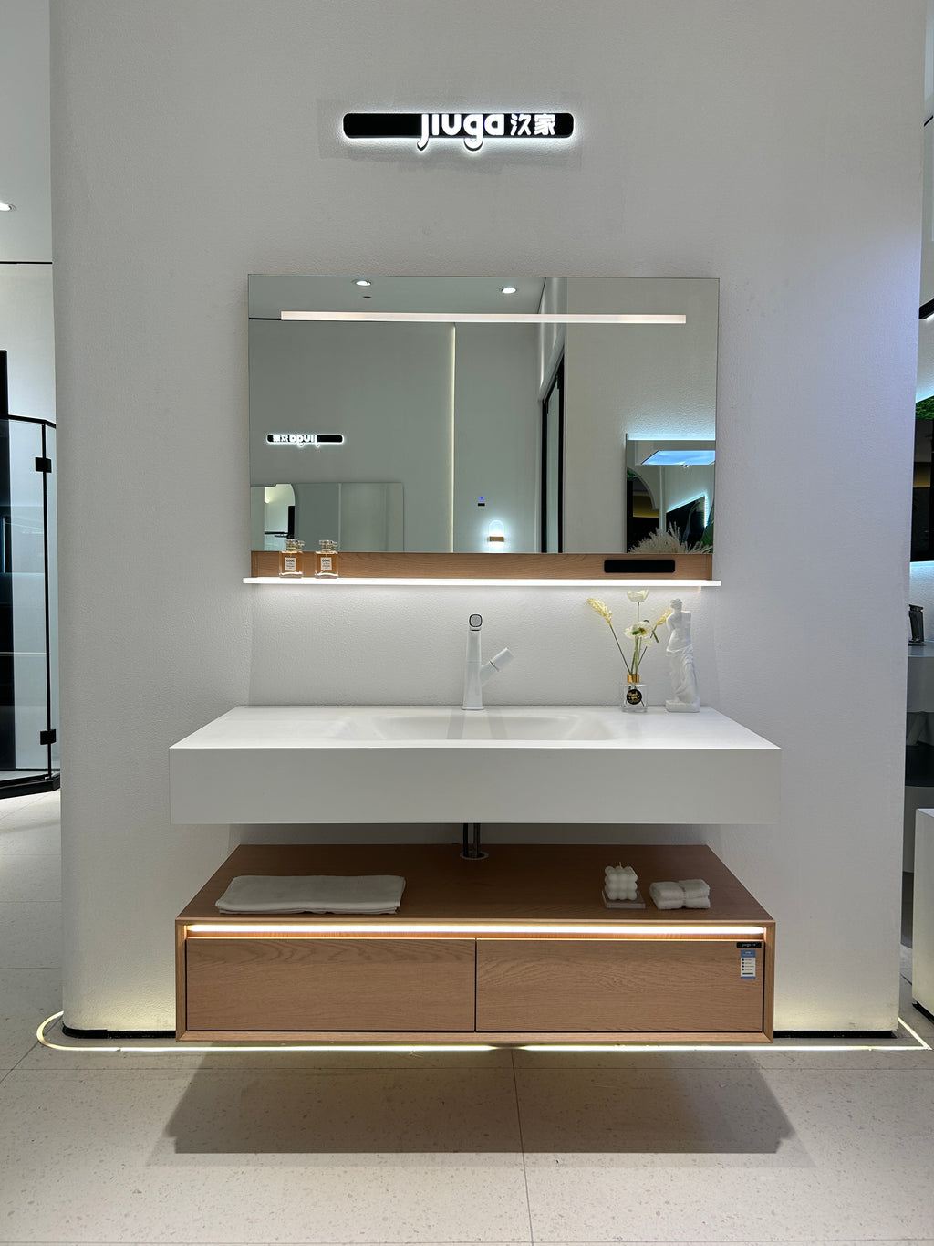A622-1200 Vanity in Natural Wood