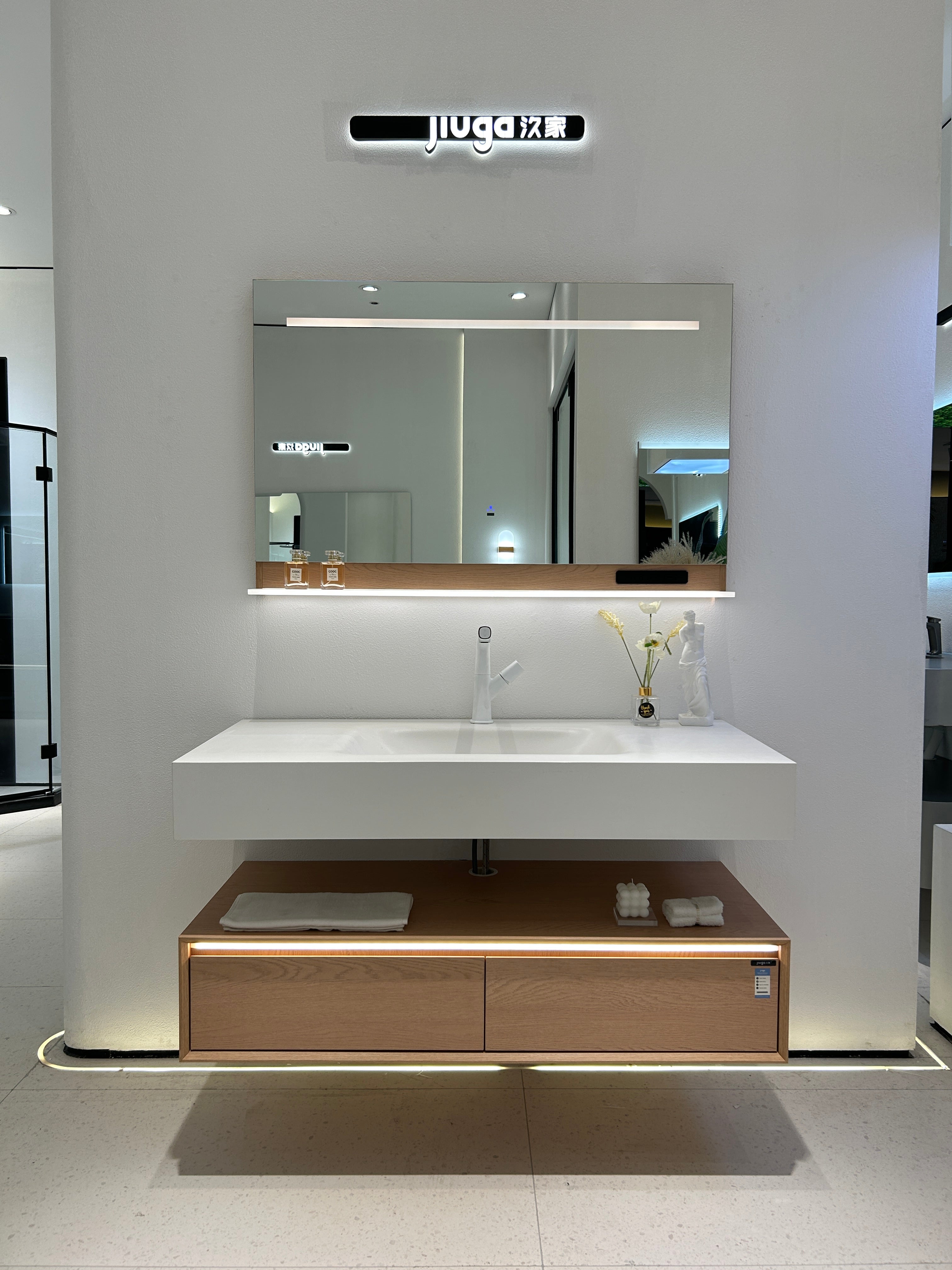 A622-1200 Vanity in Natural Wood