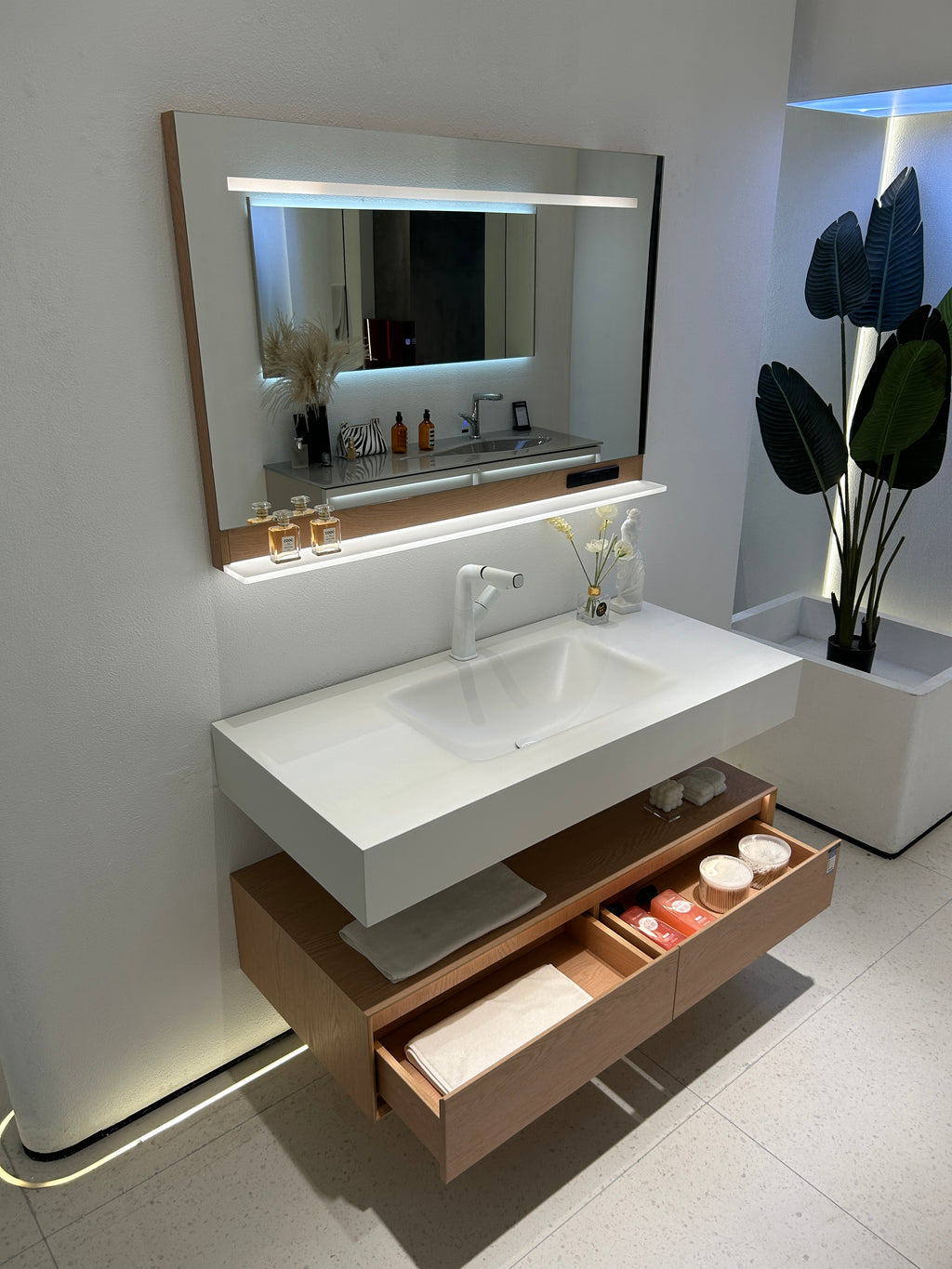 A622-1200 Vanity in Natural Wood