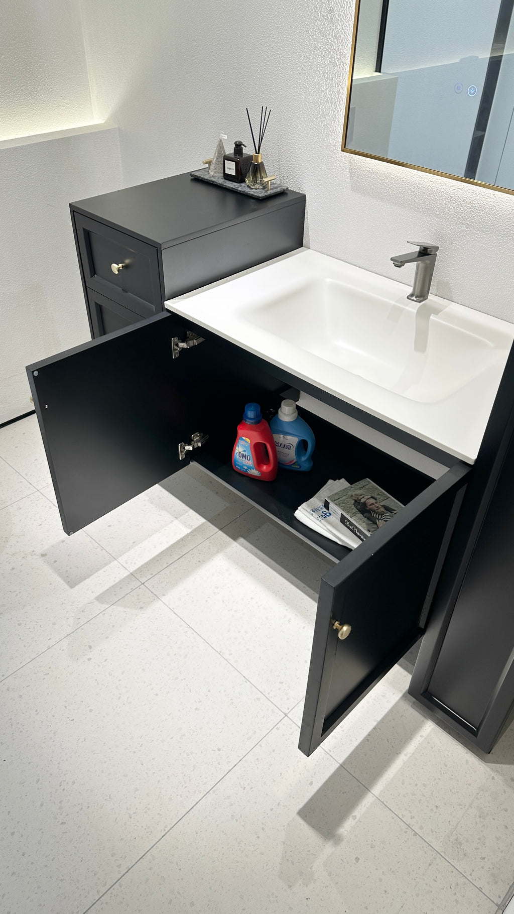 A326-130 Vanity in Matte Black