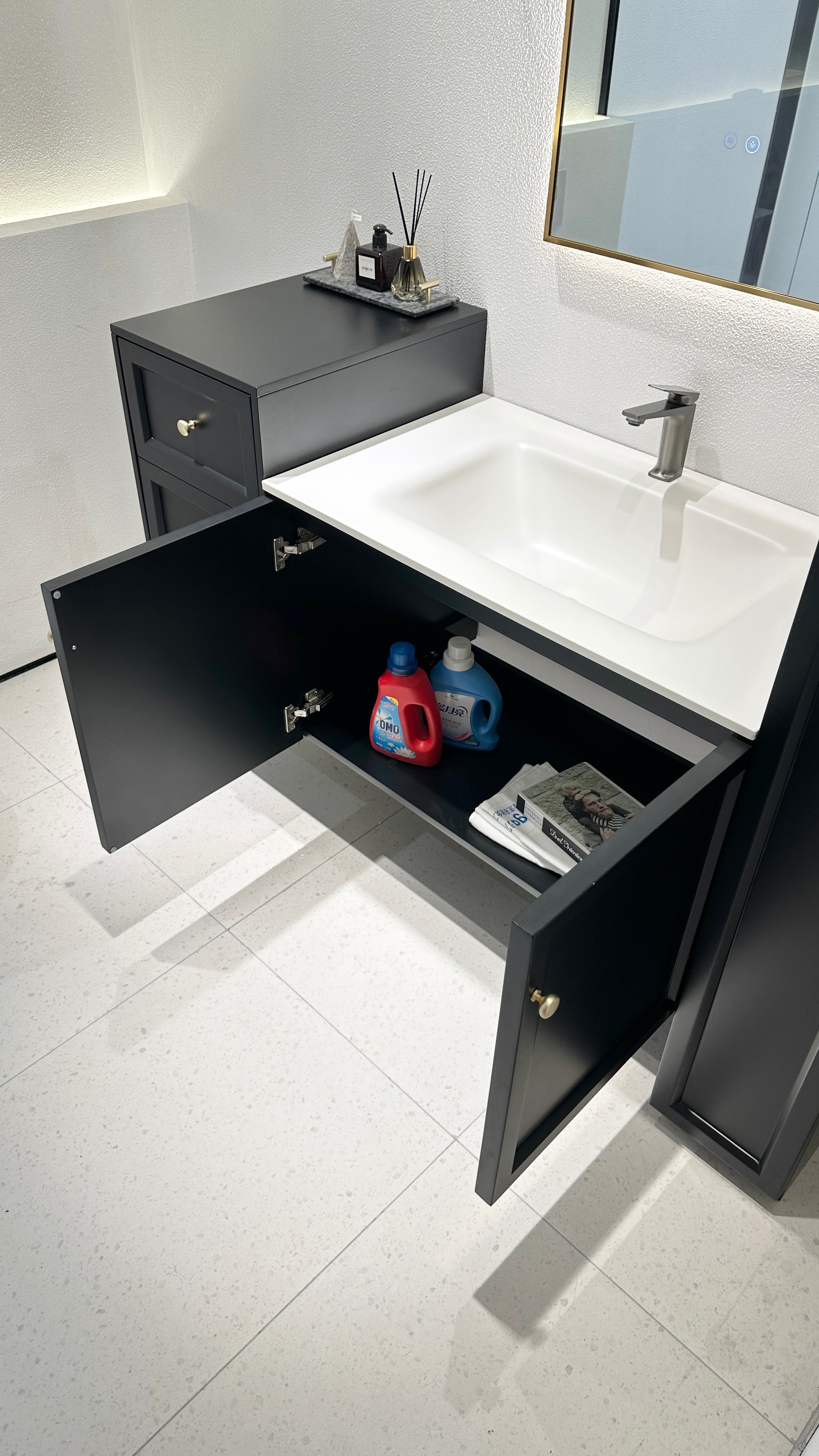 A326-130 Vanity in Matte Black